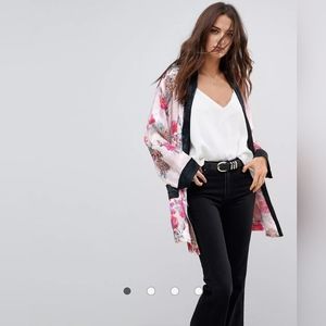 Free People Ladies Who Lounge Printed Kimono Jacket size M